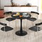 Costway 31.5" Round Dining Table with Anti-Slip PP Ring Modern Bistro Table for Dining Room